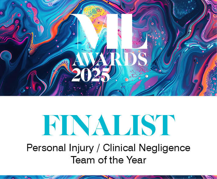 Manchester Legal Awards 2025 Finalist Personal Injury / Clinical Negligence Team of the Year logo