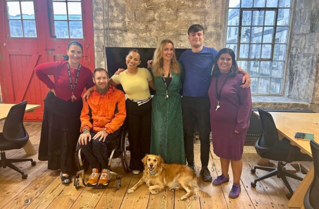 Members of HCC's Plymouth team dressed in rainbow colours for Pride Month
