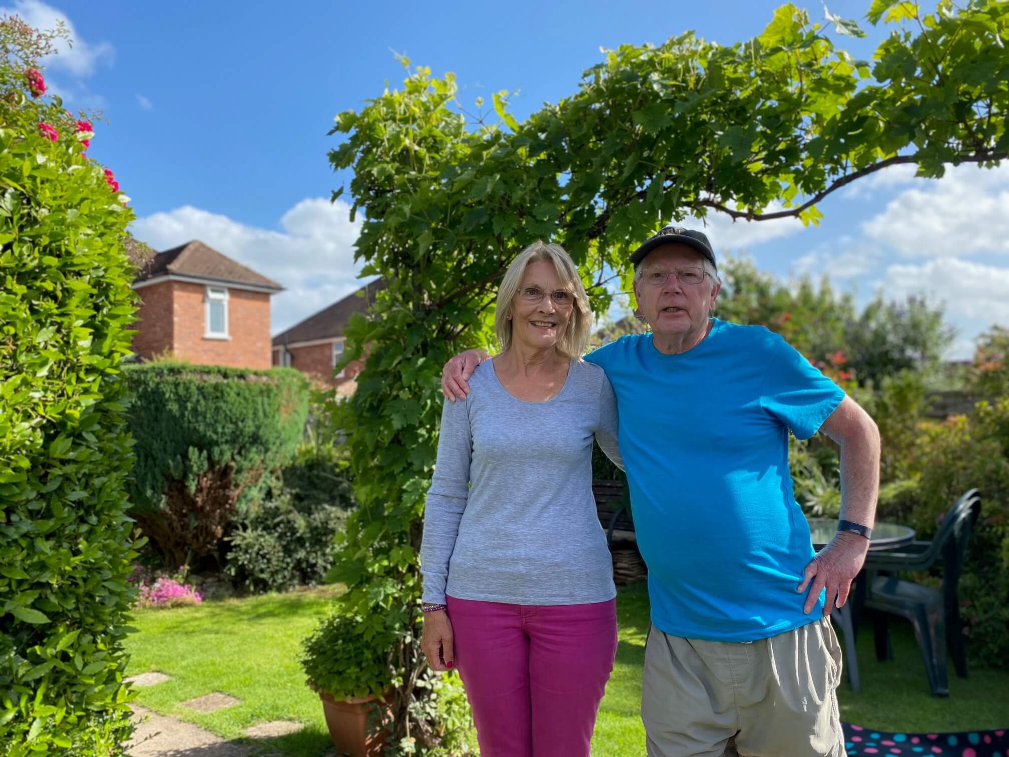 Lorna England with her husband