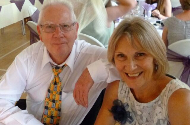 Lorna England with her husband