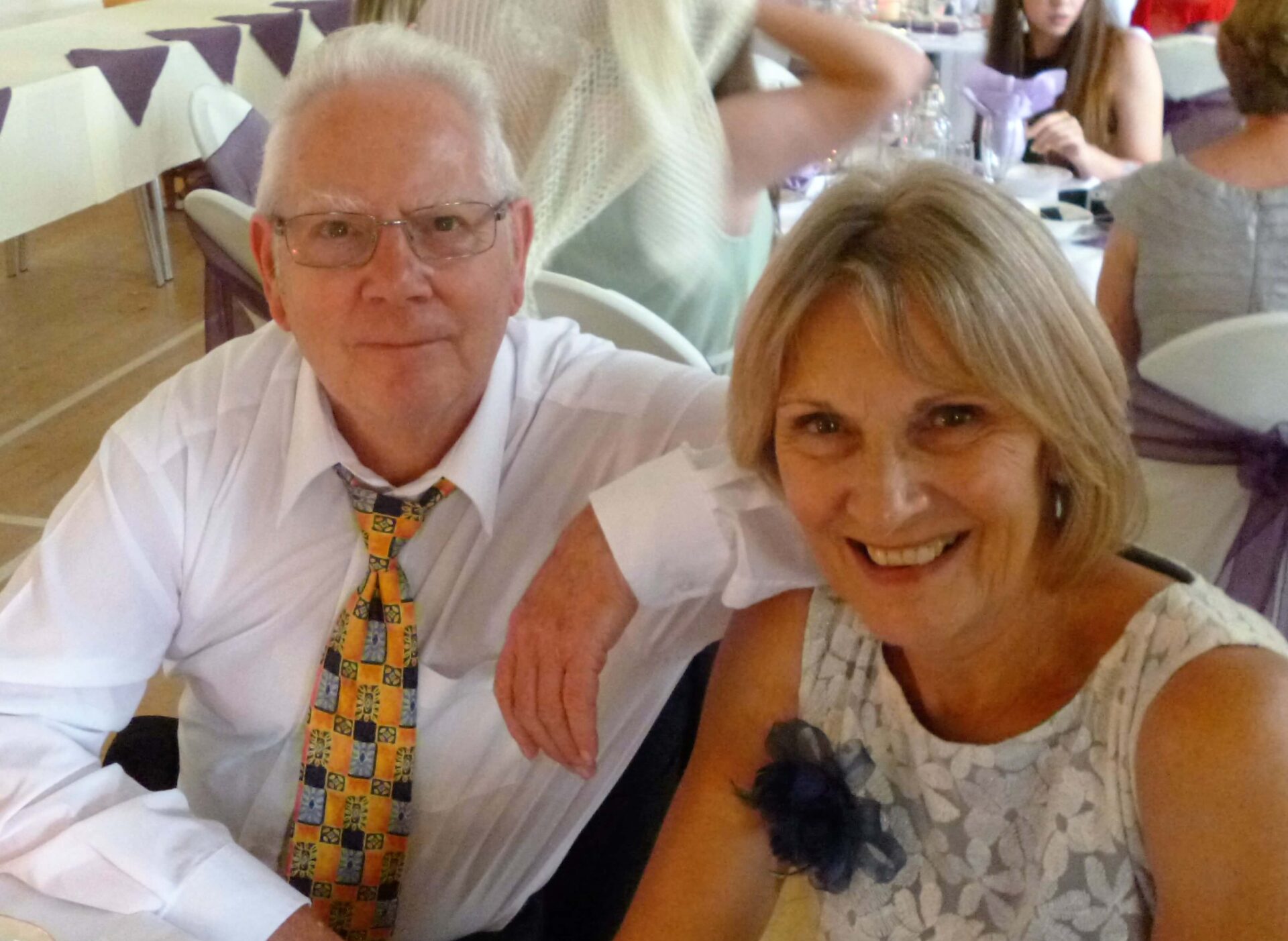 Lorna England with her husband